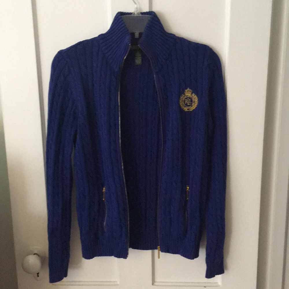 Lauren Ralph Lauren Blue Cable-Knit Sweater - Picture 4 of 5